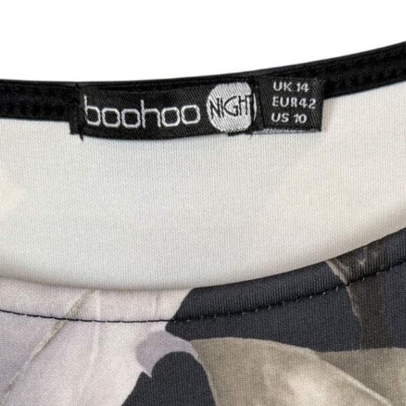 BOOHOO Women's Dress Bundle, Midi dresses, Maroon and Floral, Size 10 - Picture 13 of 15